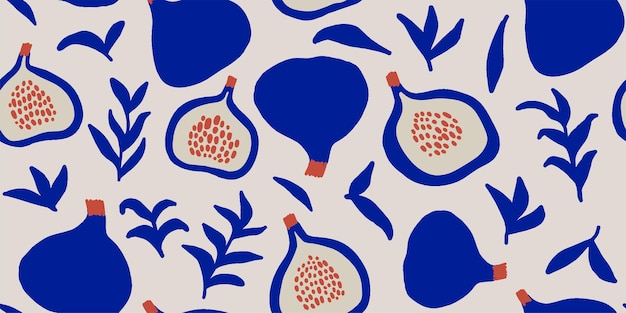 patrón sin costuras vectorial con frutas de granada impresión moderna patrón sin costura estilo dibujado a mano