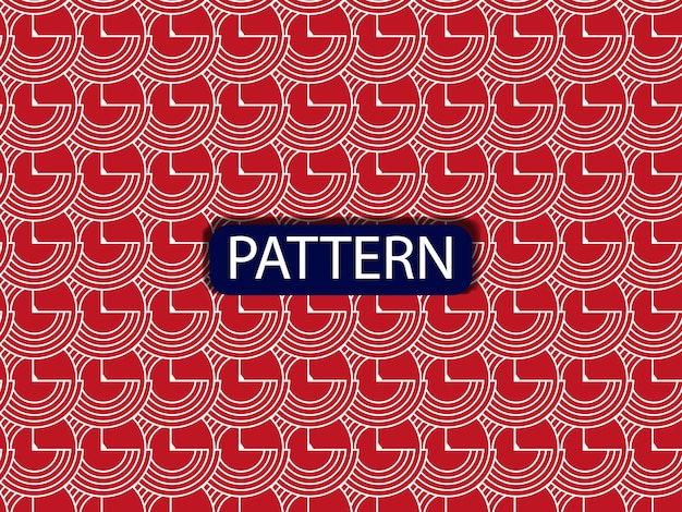 Patrón sin costuras vectorial geométrico con color rojo y blanco