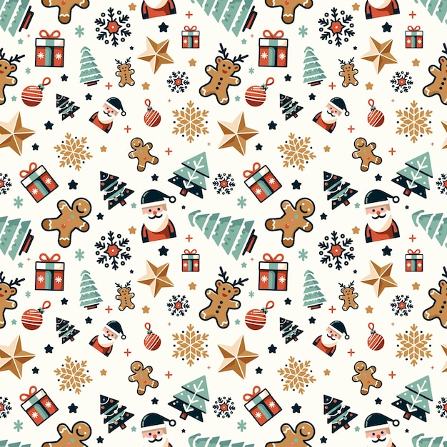 Patrón sin costuras vectorial de Navidad