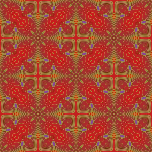 Patrón sin costuras vectorial Ornamento étnico colorido Estilo arabesco
