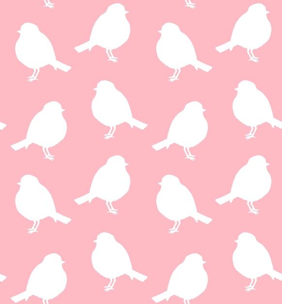 Patrón sin costuras vectorial del pájaro de pecho rojo