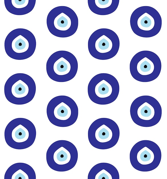 Patrón sin costuras vectorial del signo del ojo de Fátima turco