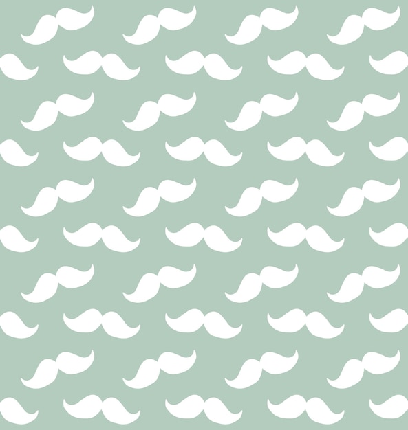 Patrón sin costuras vectorial de la silueta del bigote