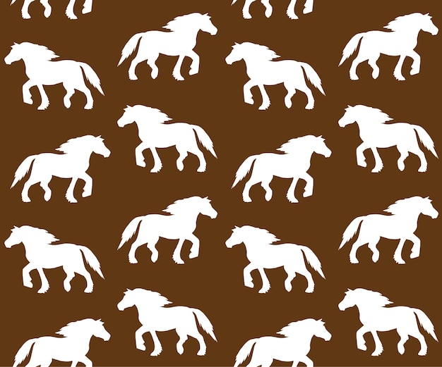 Patrón sin costuras vectorial de la silueta de un caballo gitano