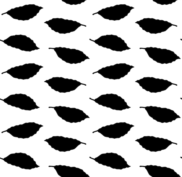 Patrón sin costuras vectorial de la silueta de la hoja de laurel