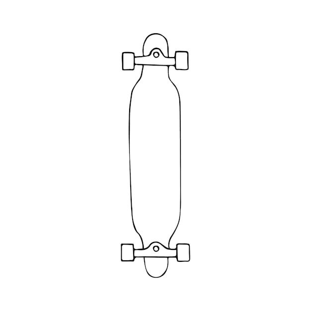 Patrón sin costuras vectorial de tablero largo dibujado a mano