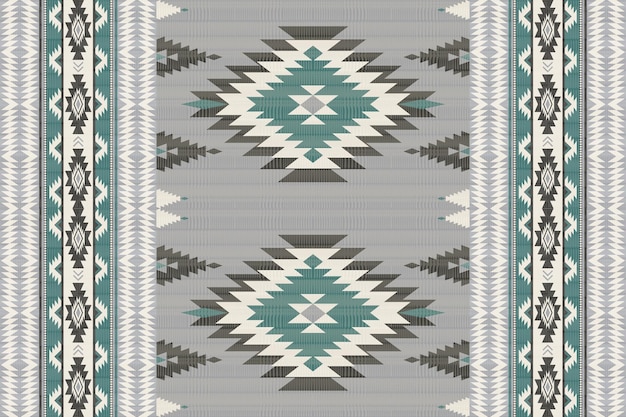 Patrón sin costuras vectorial tribal navajo Ornamento nativo americano Estilo de decoración étnico del suroeste B