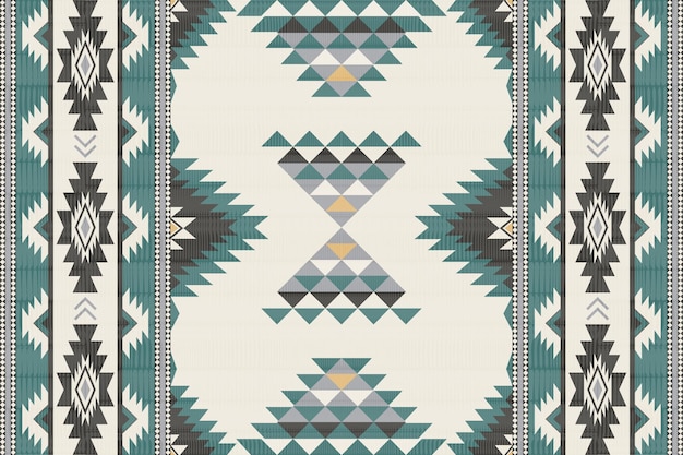 Patrón sin costuras vectorial tribal navajo Ornamento nativo americano Estilo de decoración étnico del suroeste B