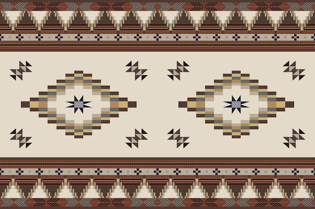 Patrón sin costuras vectorial tribal navajo Ornamento nativo americano Estilo de decoración étnico del suroeste B