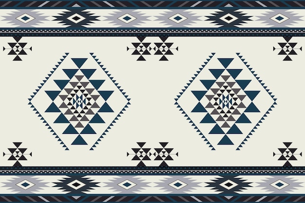 Patrón sin costuras vectorial tribal navajo Ornamento nativo americano Estilo de decoración étnico del suroeste B