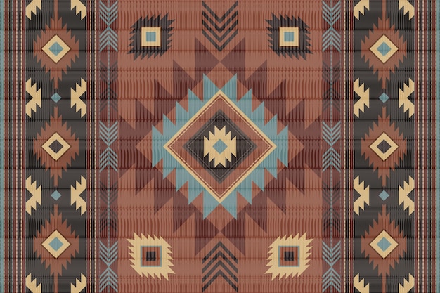 Patrón sin costuras vectorial tribal navajo Ornamento nativo americano Estilo de decoración étnico del suroeste