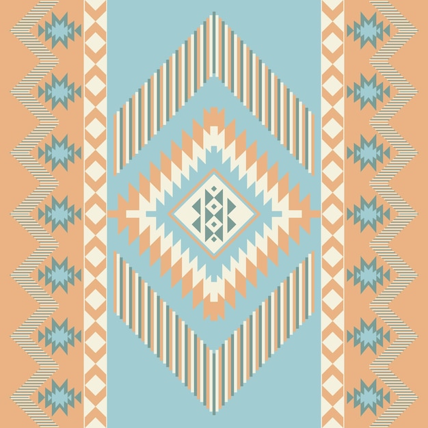 Patrón sin costuras vectorial tribal de los navajos Ornamento nativo americano