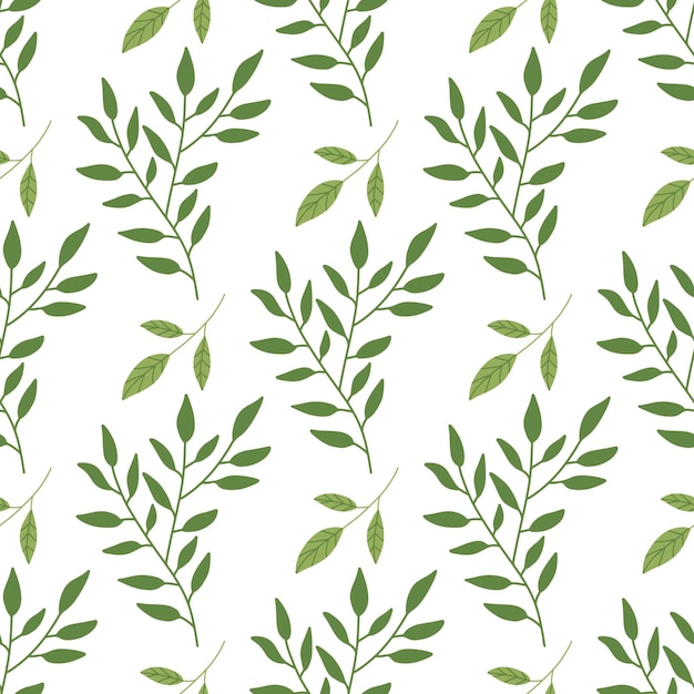 Patrón sin costuras de vegetación de primavera Día de la mujer Día de la madre 8 de marzo Ilustración de vector dibujado a mano estilo de dibujos animados lindo