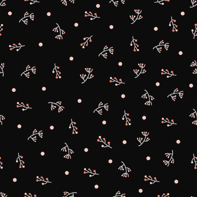 Patrón sin costuras volando rosa floral con diseño de fondo negro para ropa de papel tapiz de fondo