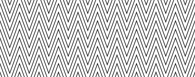 Patrón sin costuras en zig zag Fondo de adorno de chevron blanco y negro Motivo de espiga repetitivo