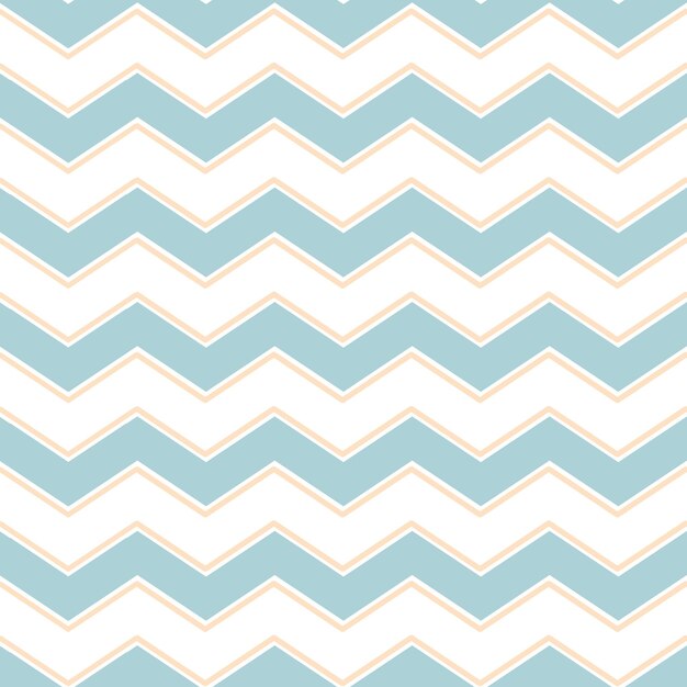 Patrón sin costuras en zigzag de chevron clásico en colores amarillo azul pastel claro Estilo de grupo de Memphis Fondo suave Plantilla de diseño de ducha de bebé Ilustración vectorial