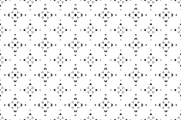 Un patrón sin costurasgeometric tribalgeometric batik ikataztecblack and white seamless pattern