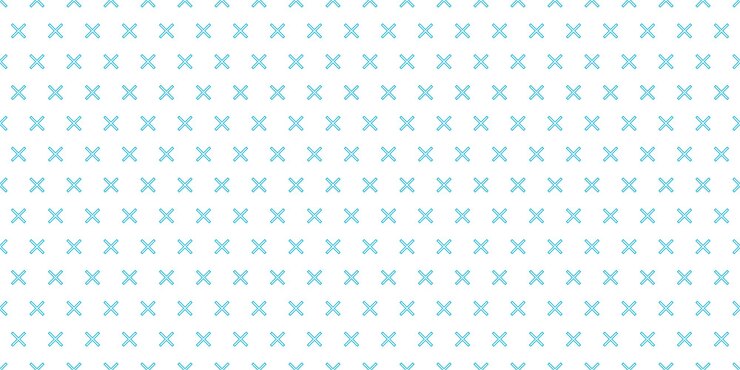 Vector patrón de cruces azules sobre un fondo blanco