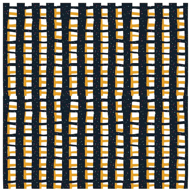 Un patrón cuadrado abstracto con rayas verticales de bobinas de película en un fondo oscuro en forma cuadrada