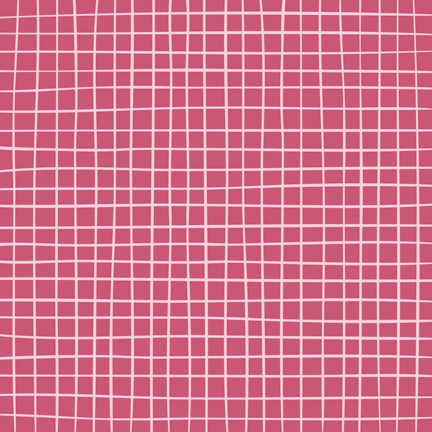 Patrón de cuadrícula bonito dibujado a mano para el fondo doodle beige patrón a cuadros gráfico de fondo cuadrado con