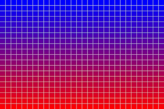 Patrón de cuadrícula de gradiente rojo y azul real Estética Fondo mínimo