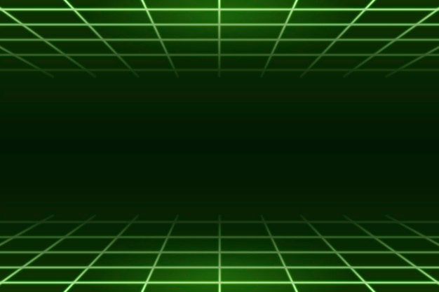 Patrón de cuadrícula verde Ombre sobre un fondo oscuro