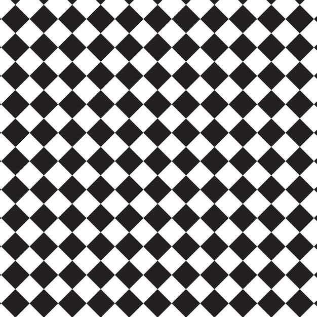 un patrón a cuadros blanco y negro de cuadrados negros