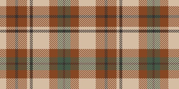 Patrón de cuadros de color marrón y verde rústico Tartan sin costuras a cuadros