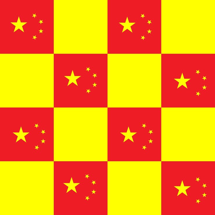 Vector patrón a cuadros sin costuras de la china de la estrella roja