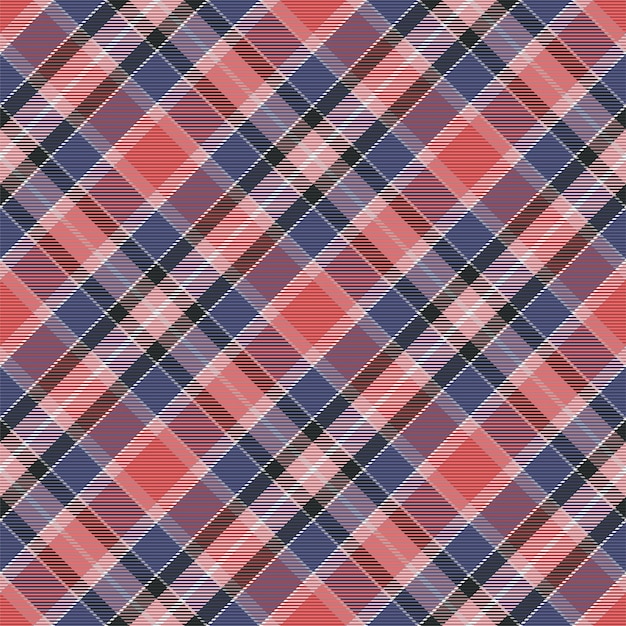 Patrón de cuadros sin costuras. Verifique la textura de la tela. Fondo cuadrado de rayas. Tartán de diseño textil de vector.