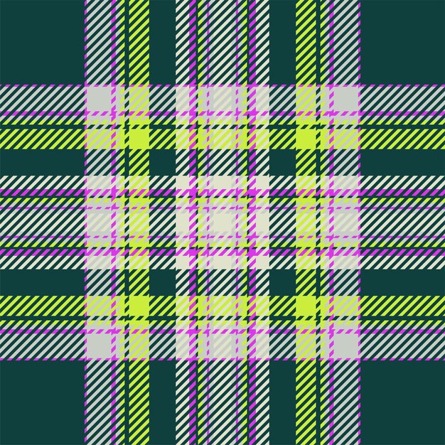 Patrón de cuadros a cuadros en verde Textura de tela sin costuras Diseño de estampado textil de tartán