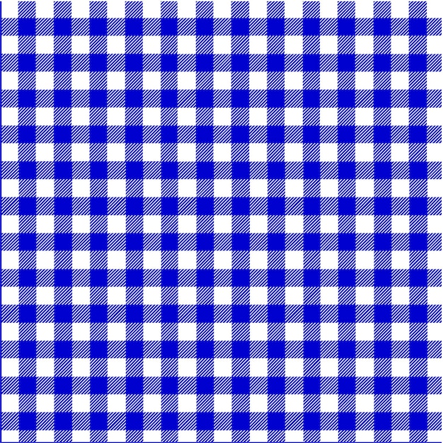 patrón a cuadros de dos colores azul y blanco impresión textil