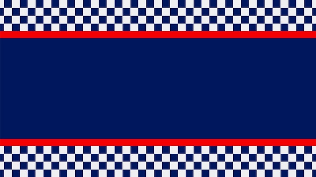 Patrón de cuadros de fondo azul aislado sobre fondo azul Marco de línea de policía