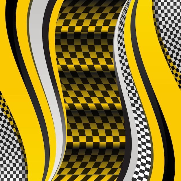 Patrón a cuadros negro y amarillo
