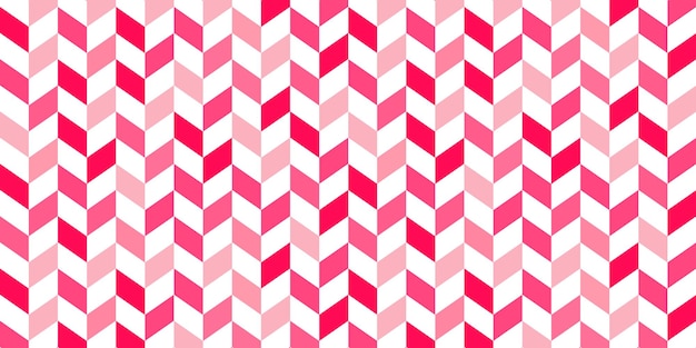 Patrón a cuadros rosa y blanco flecha geométrica cuadrado fondo sin costuras Chevron vector