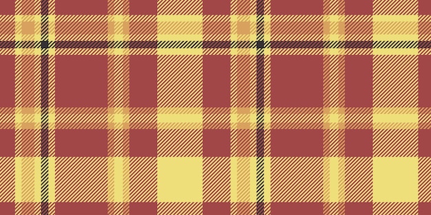 Un patrón a cuadros de tartan rojo y amarillo sin costuras con tonos cálidos y audaces