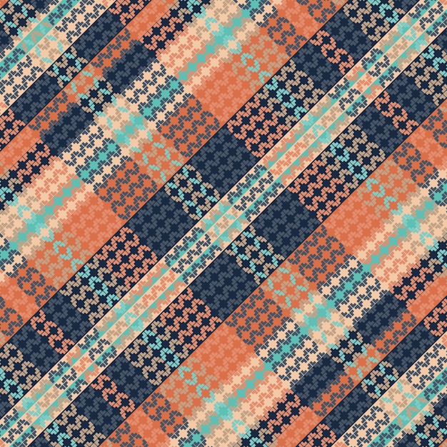 Patrón de cuadros de tartán con textura