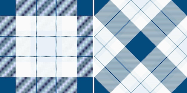 Patrón de cuadros textiles de tela tartan con una textura de fondo vectorial sin costuras