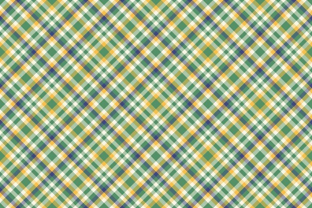 Patrón a cuadros vectorial de tela sin costura de tartan con una textura de fondo de control textil en colores verdes y de encaje antiguo