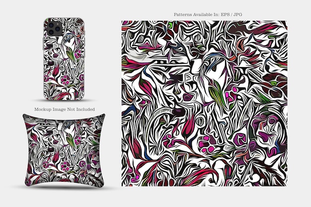 Patrón de cubierta vectorial imprimible Teléfono Papel Textil y textura de ilustración de papel tapiz