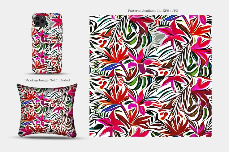 Vector patrón de cubierta vectorial imprimible teléfono papel textil y textura de ilustración de papel tapiz