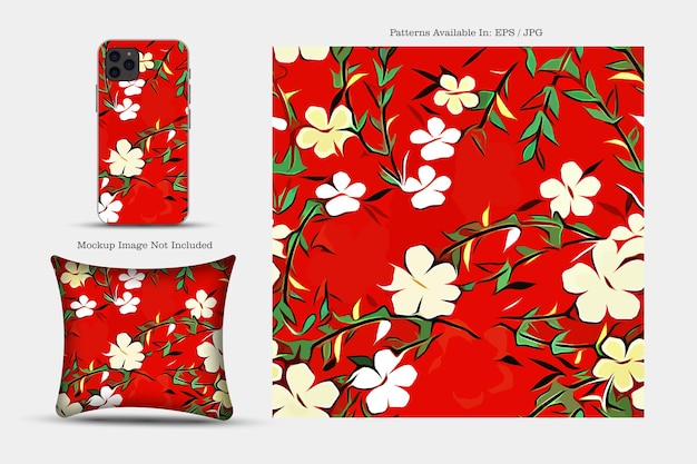Patrón de cubierta vectorial imprimible Teléfono Papel Textil y textura de ilustración de papel tapiz
