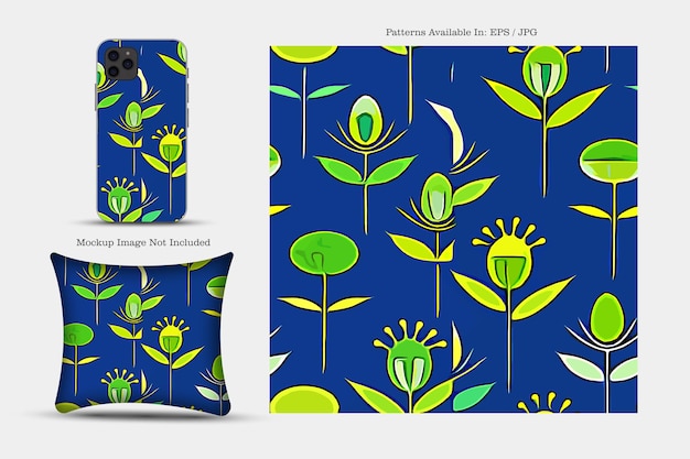 Patrón de cubierta vectorial imprimible teléfono papel textil y textura de ilustración de papel tapiz