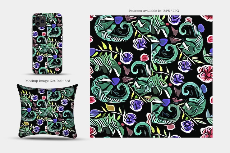 Vector patrón de cubierta vectorial imprimible teléfono papel textil y textura de ilustración de papel tapiz