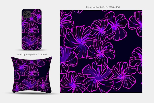 Patrón de cubierta vectorial imprimible Teléfono Papel Textil y textura de ilustración de papel tapiz
