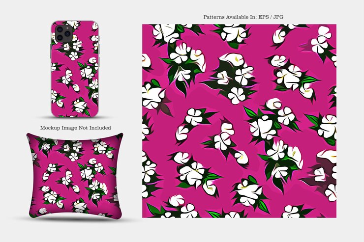 Vector patrón de cubierta vectorial imprimible teléfono papel textil y textura de ilustración de papel tapiz