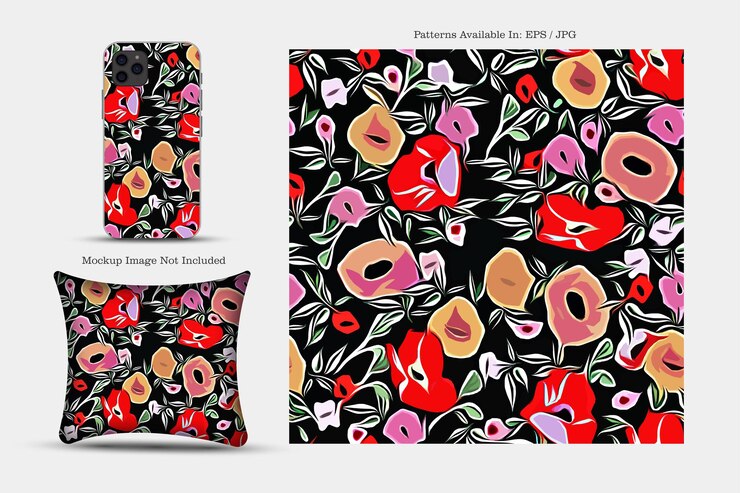 Vector patrón de cubierta vectorial imprimible teléfono papel textil y textura de ilustración de papel tapiz