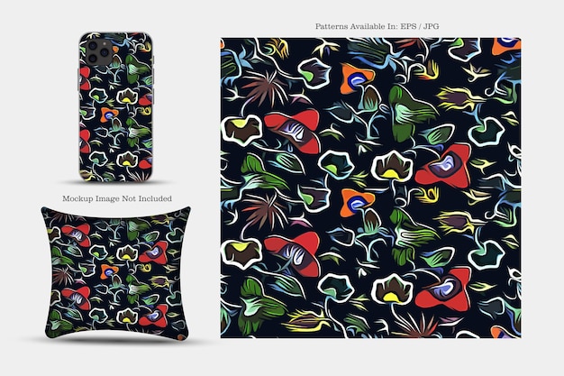 Patrón de cubierta vectorial imprimible Teléfono Papel Textil y textura de ilustración de papel tapiz