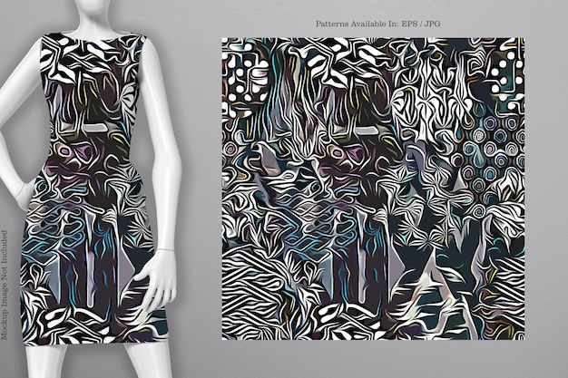 Patrón de cubierta vectorial imprimible Vestido Camiseta Teléfono Cuaderno Papel Textil y textura de papel tapiz
