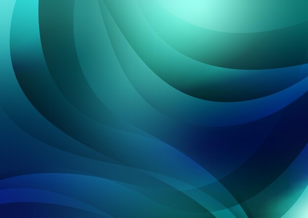 Patrón de curva de onda de línea de luz de aura verde fondo de gradiente moderno